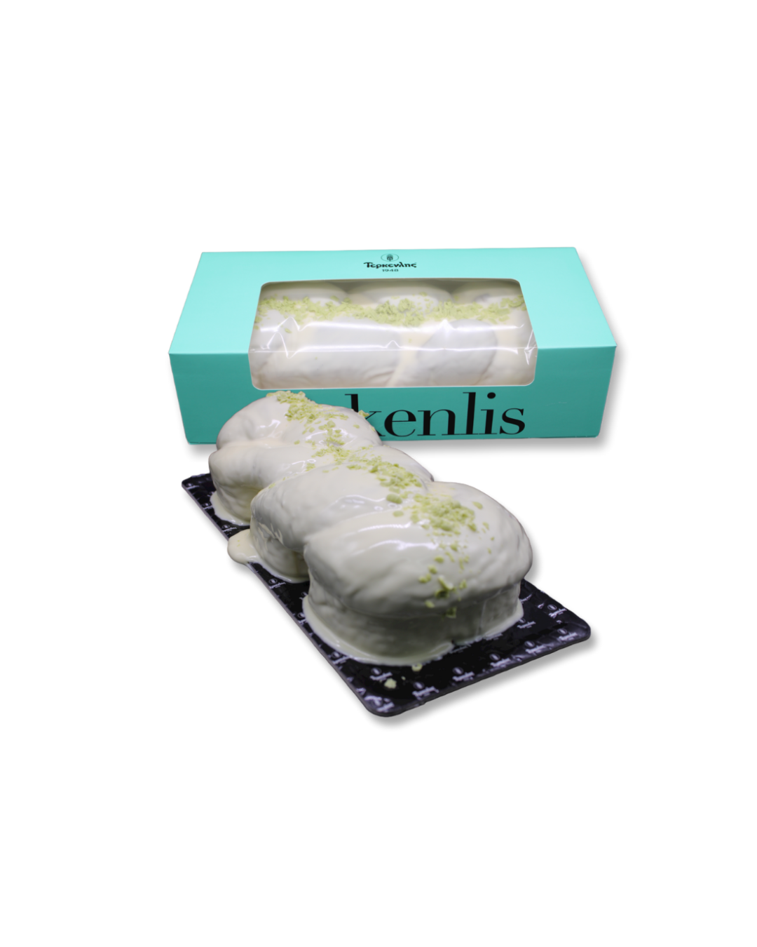 Terkenlis Tsoureki Pistachio Cream and White Glaze