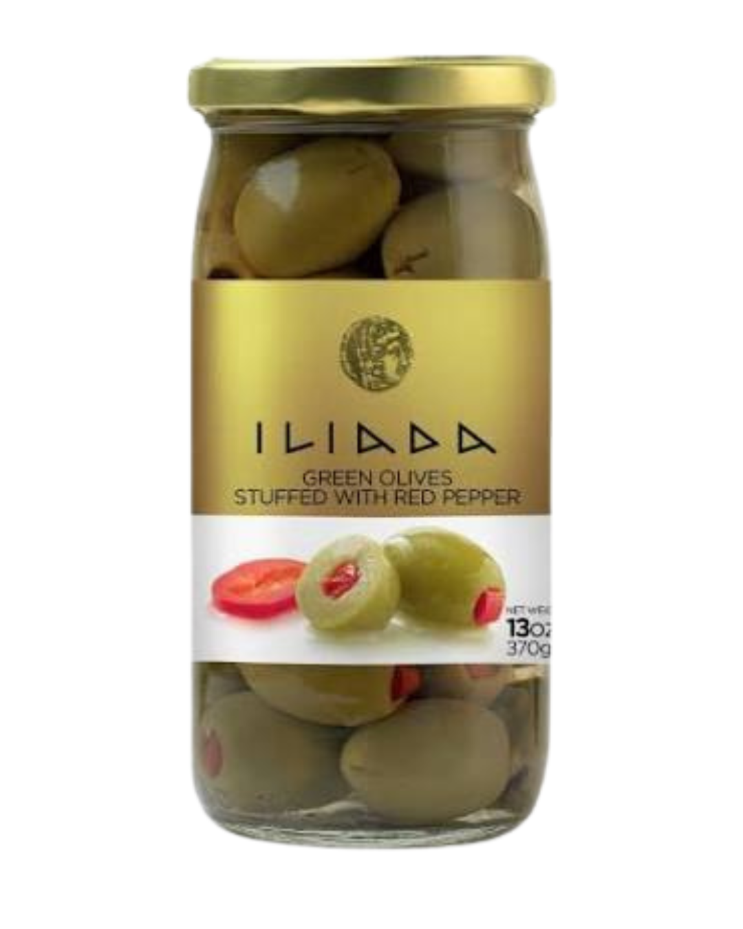 Iliada Green Olives Stuffed - Pepper