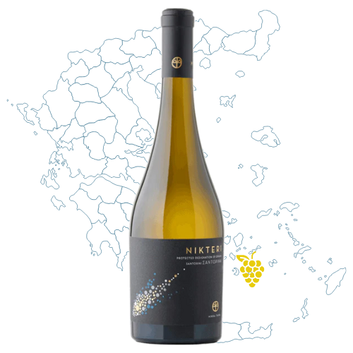 Mikra Thira Assyrtiko Nykteri Santorini Wine Bottle