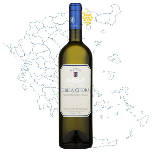 Ktima Biblia Chora Estate White Greek Wine Bottle
