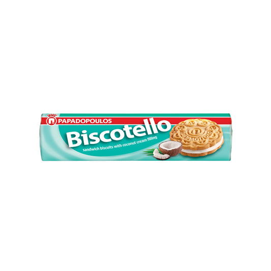 Coconut Cream Biscotello Sandwich Cookies