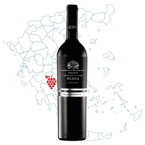 Driopi Nemea Agiorgitiko Greek Red WIne Bottle