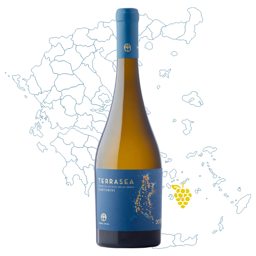 Mikra Thira Terrasea Assyrtiko Wine Bottle