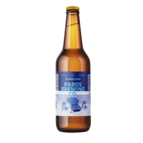 Paros Brewing Company Pilsner Beer Bottle
