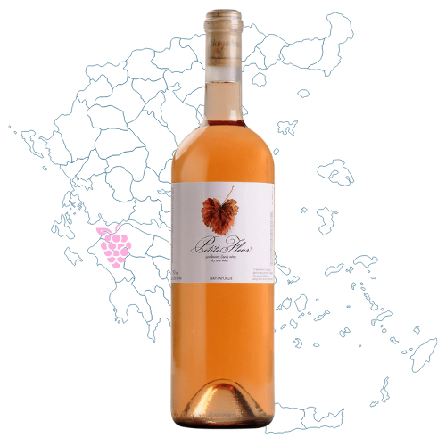 Parparoussis Petite Fleur Rose Sideritis Wine Bottle