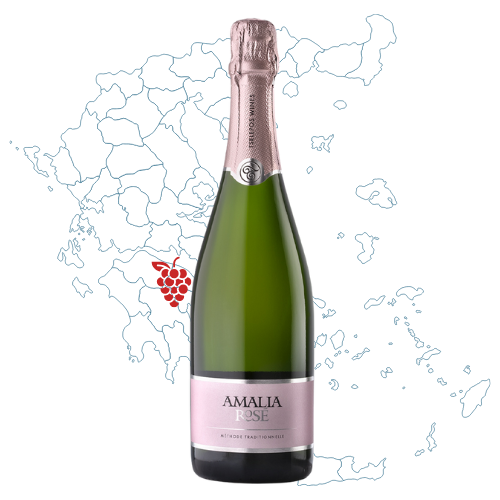 Tselepos Amalia Brut Rose NV Wine Bottle