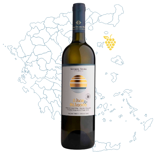 Limnos Organic Wines Tsivolas Savvoglou Sea and Sun Wine Bottle
