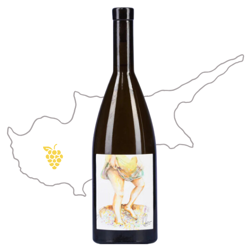 Vouni Panayia Woman on the Press Microvinification Cypriot Wine Bottle
