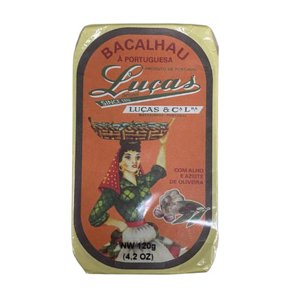 Luças Codfish in Olive Oil and Garlic tinned fish