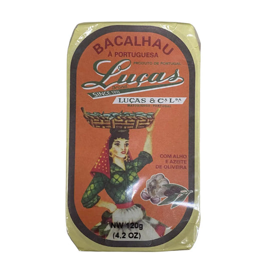 Luças Codfish in Olive Oil and Garlic tinned fish