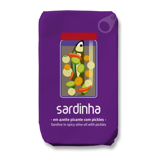 Sardinha Sardine in Spicy Olive Oil with Pickles